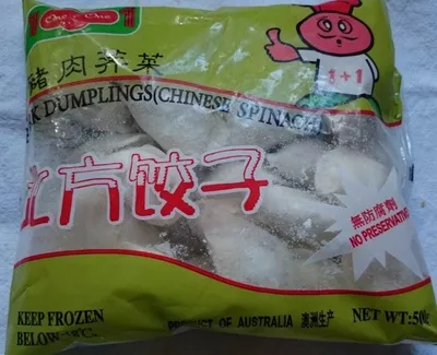 Pork Dumplings (Chinese Spinach) One + One, BIANS ENTERPRISES PTY LTD 500g, code 9324033006220