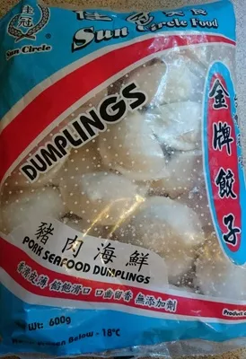 Pork Seafood Dumplings Sun Circle 600g, code 9328111001022