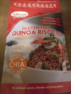 Gluten Free Quinoa Risoto Mediterranean tomato and herb Morlife 130, code 9335153003471