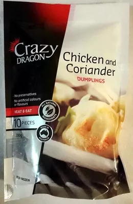 Chicken and Coriander Dumplings Crazy Dragon 10 pieces 200g, code 9336529001060