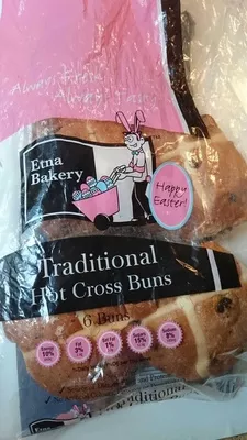 Traditional Hot Cross Buns Etna Bakery 6 Buns, code 9338142000246