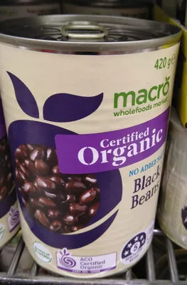 Black Beans Macro Wholefoods Market 420g, code 9339687011278