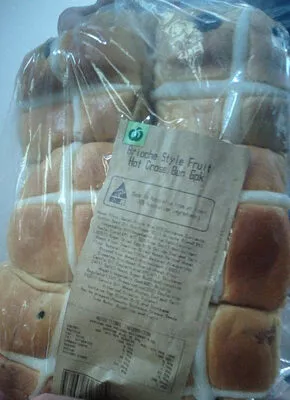 Brioche Style Fruit Hot Cross Bun 6pk Woolworths 450 g, code 9339687023769