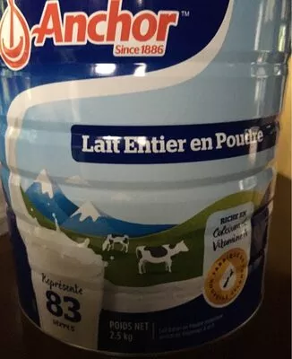 Lait entier Anchor Poudre ANCHOR 2,5 kg, code 9415007034292