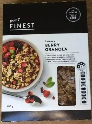 Luxury berry granola Pams finest 400 g, code 9415077110025