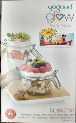 Yogood Glow Parfait Muesli Nuts & Chia Pristine Gourmet Food Industries 350g, code 9555653100368